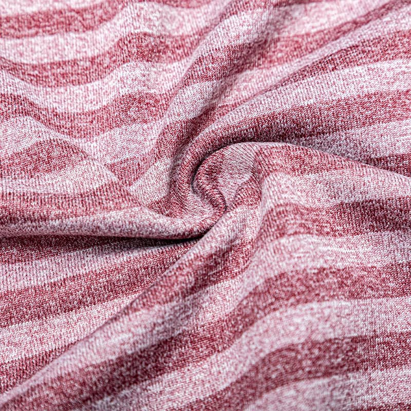 Single jersey van 100% polyester met CD-strepen